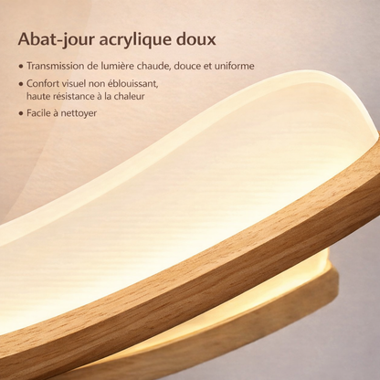 Plafonnier LED bois nordique – branches courbes