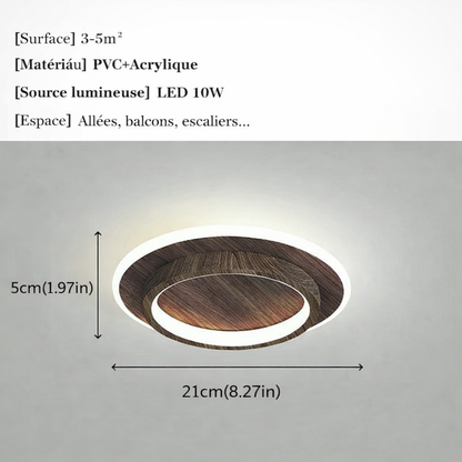 Plafonnier LED rond nordique – anneau décoratif 20 cm
