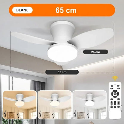 Ventilateur de plafond LED moderne – 3 pales dimmable