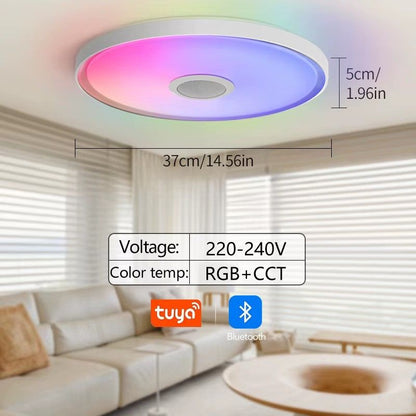 Plafonnier LED RGB avec haut-parleur Bluetooth – 3 diamètres