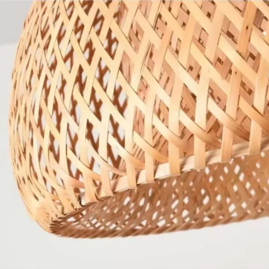 Lustre en bambou tissé – 3 tailles (30, 38, 45 cm)