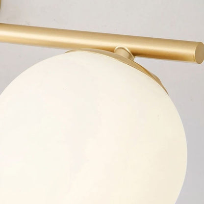 Plafonnier boules en verre – 2 ou 3 globes, noir ou doré