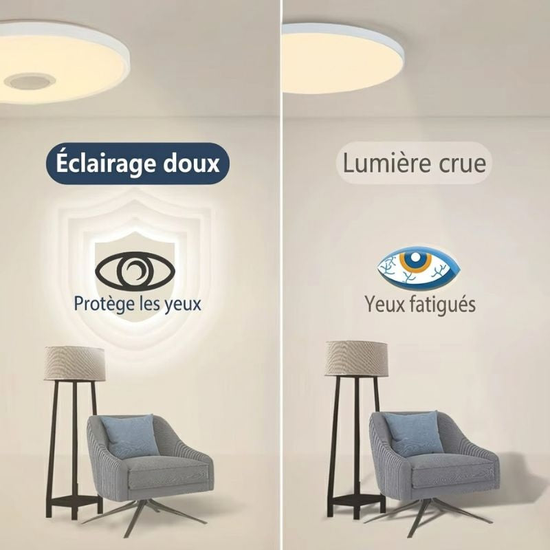 Plafonnier LED RGB avec haut-parleur Bluetooth – 3 diamètres