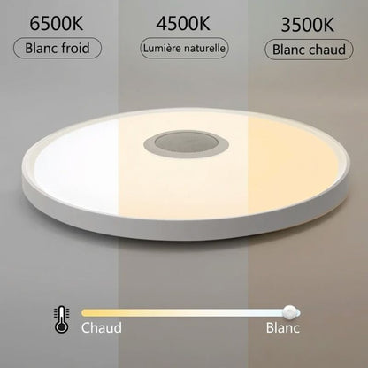 Plafonnier LED RGB avec haut-parleur Bluetooth – 3 diamètres
