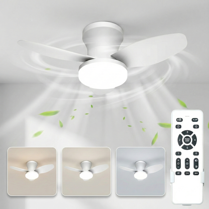 Ventilateur de plafond LED moderne – 3 pales dimmable