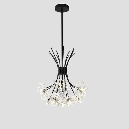 Lustre plafonnier cristal noir ou doré – 13 lumières