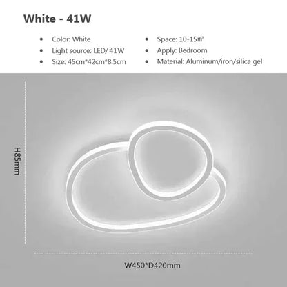 Plafonnier LED moderne – galet noir ou blanc