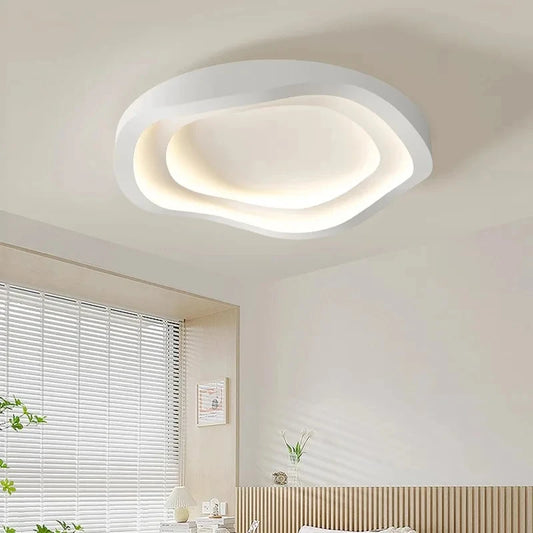 Plafonnier LED Design – Forme Organique Blanche