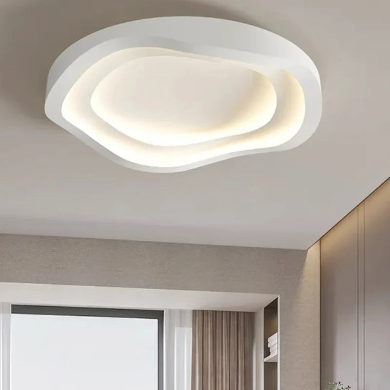Plafonnier LED Design – Forme Organique Blanche