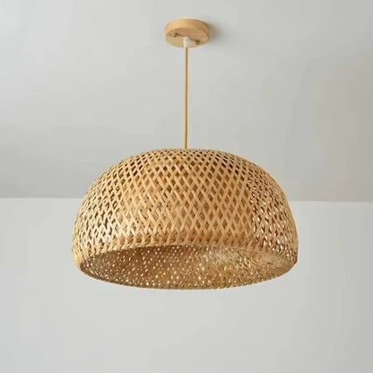 Lustre en bambou tissé – 3 tailles (30, 38, 45 cm)