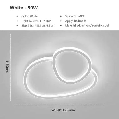 Plafonnier LED moderne – galet noir ou blanc