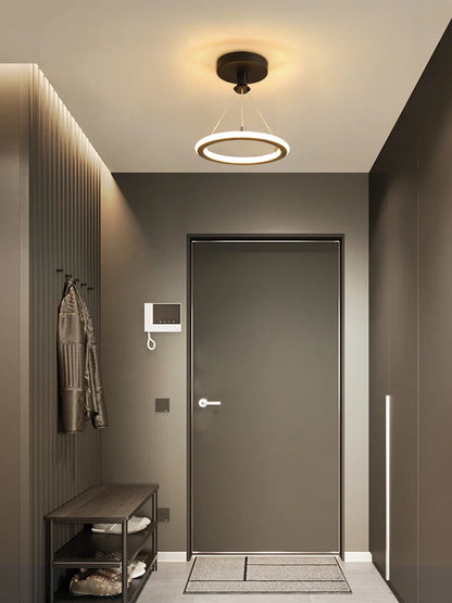 Plafonnier LED design à anneau – Noir ou doré