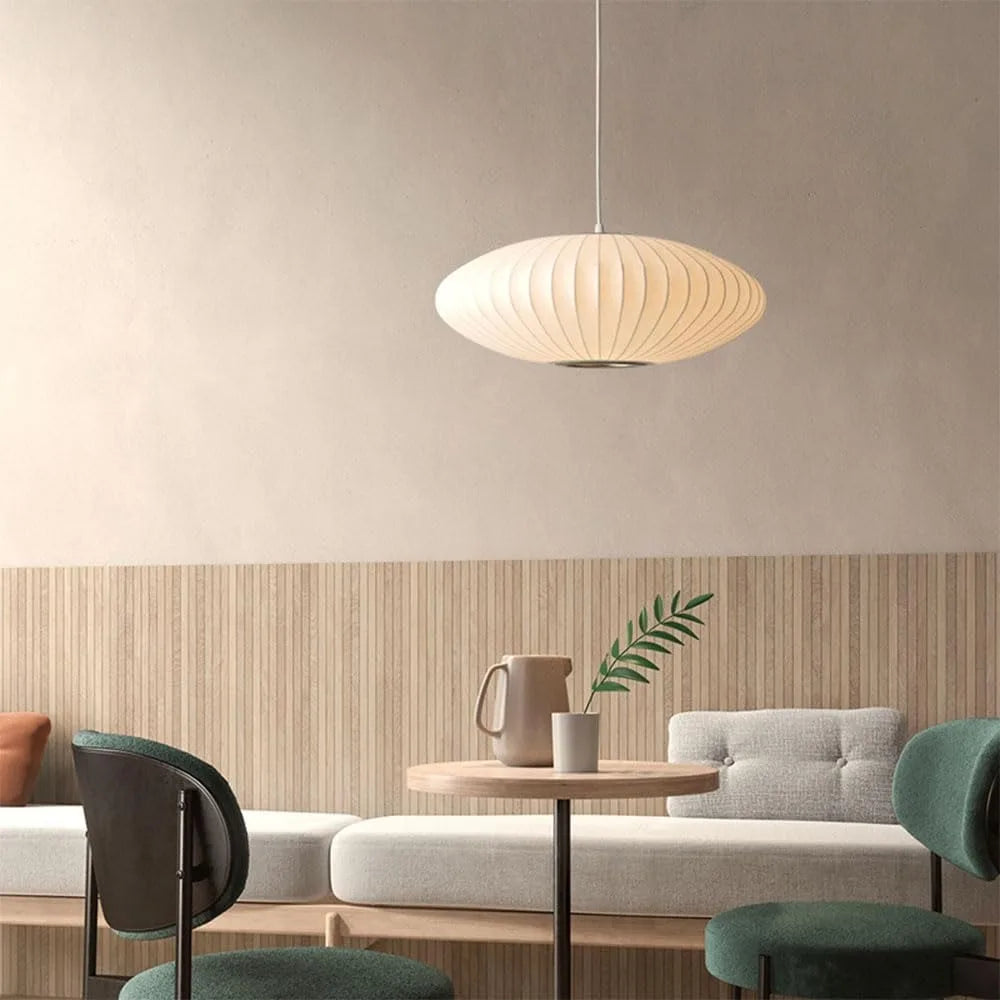Lustre cocon blanc moderne – 4 tailles