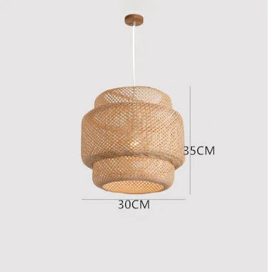 Suspension en bambou tressé 30 cm