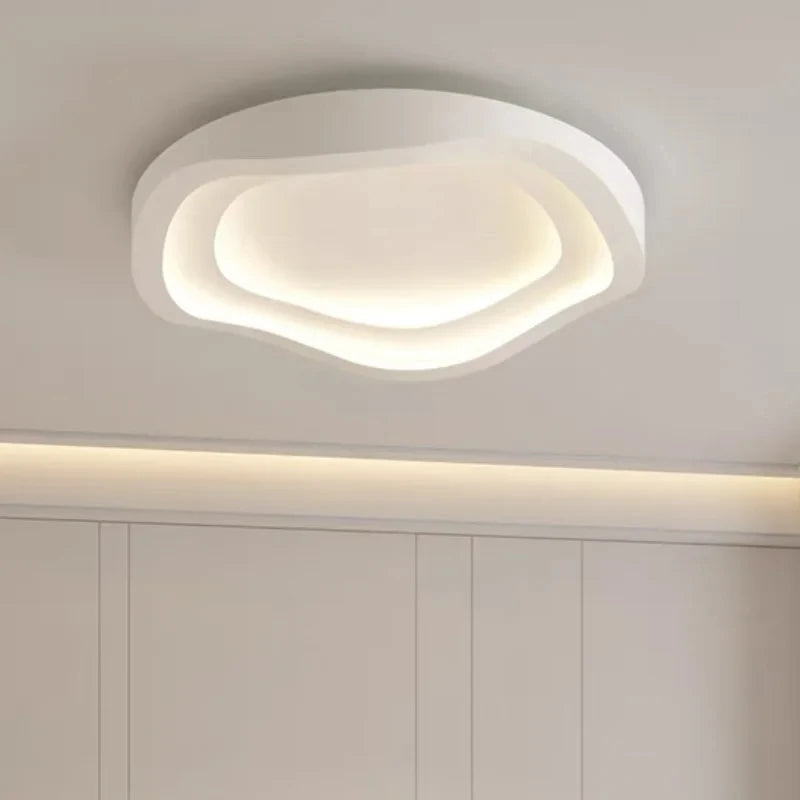 Plafonnier LED Design – Forme Organique Blanche