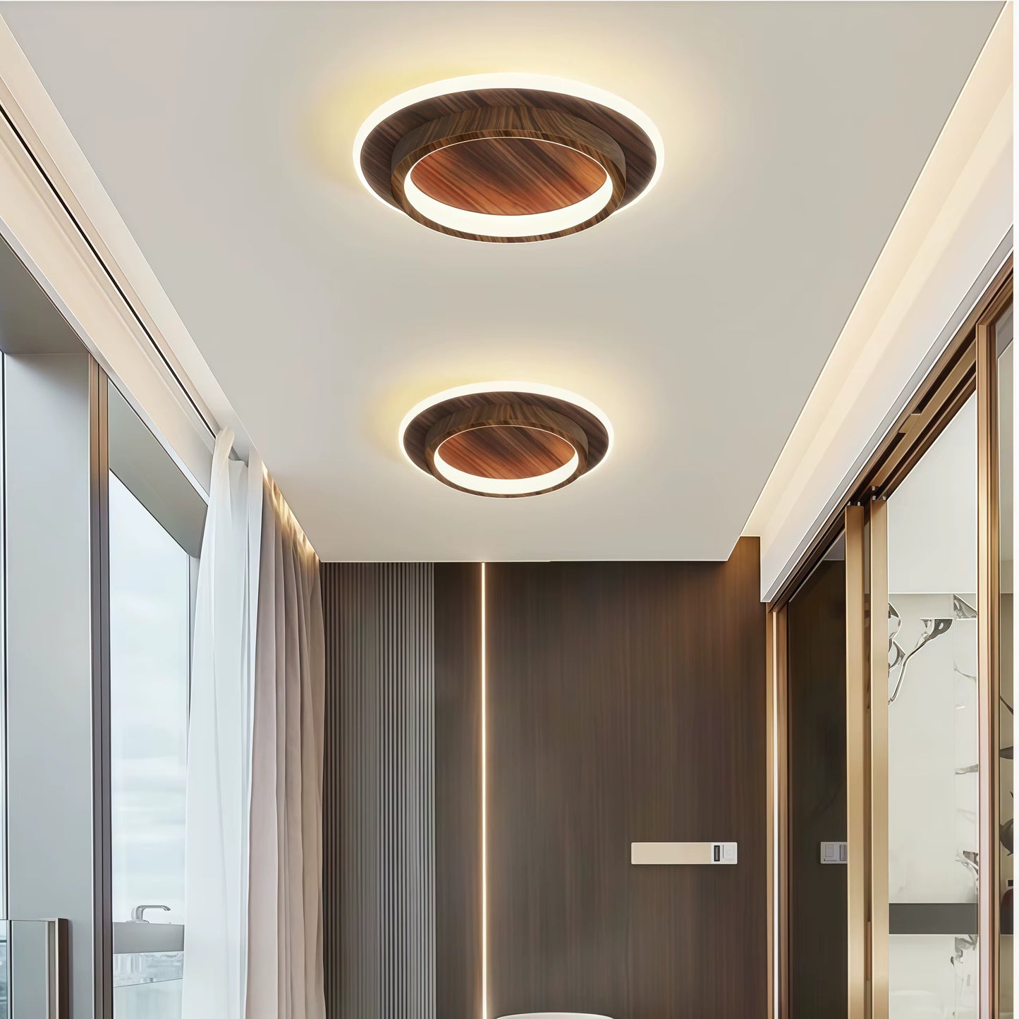 Plafonnier LED rond nordique – anneau décoratif 20 cm