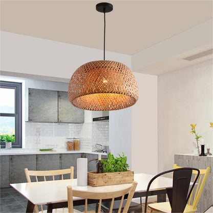 Lustre en bambou tissé – 3 tailles (30, 38, 45 cm)