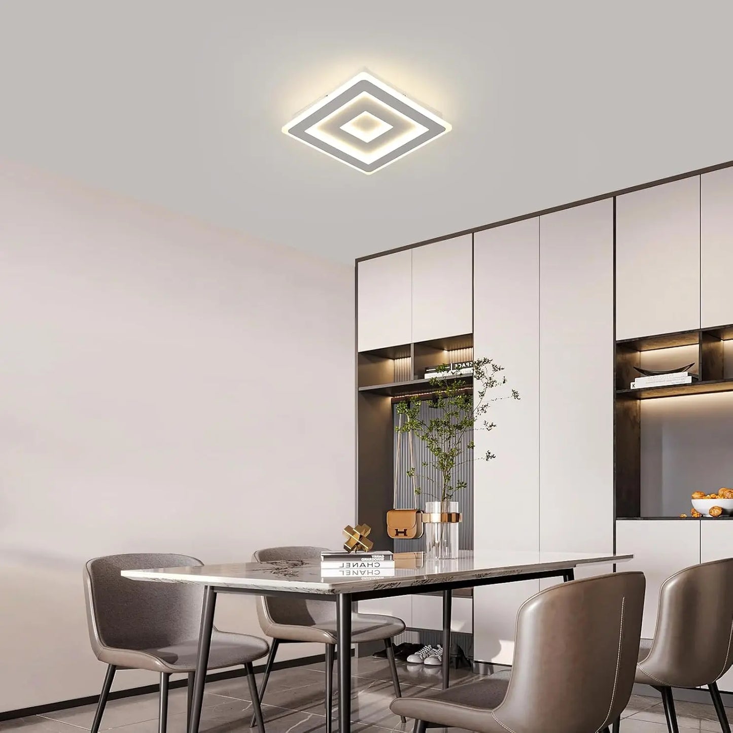Plafonnier LED carré moderne – blanc
