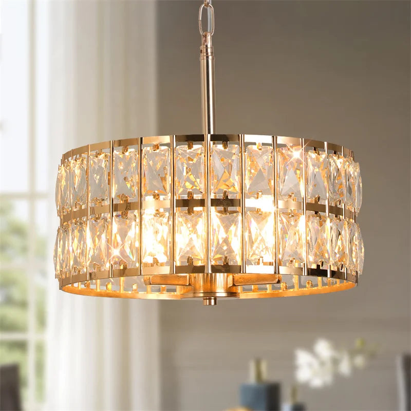 Plafonnier LED cristal bouquet – doré ou argenté